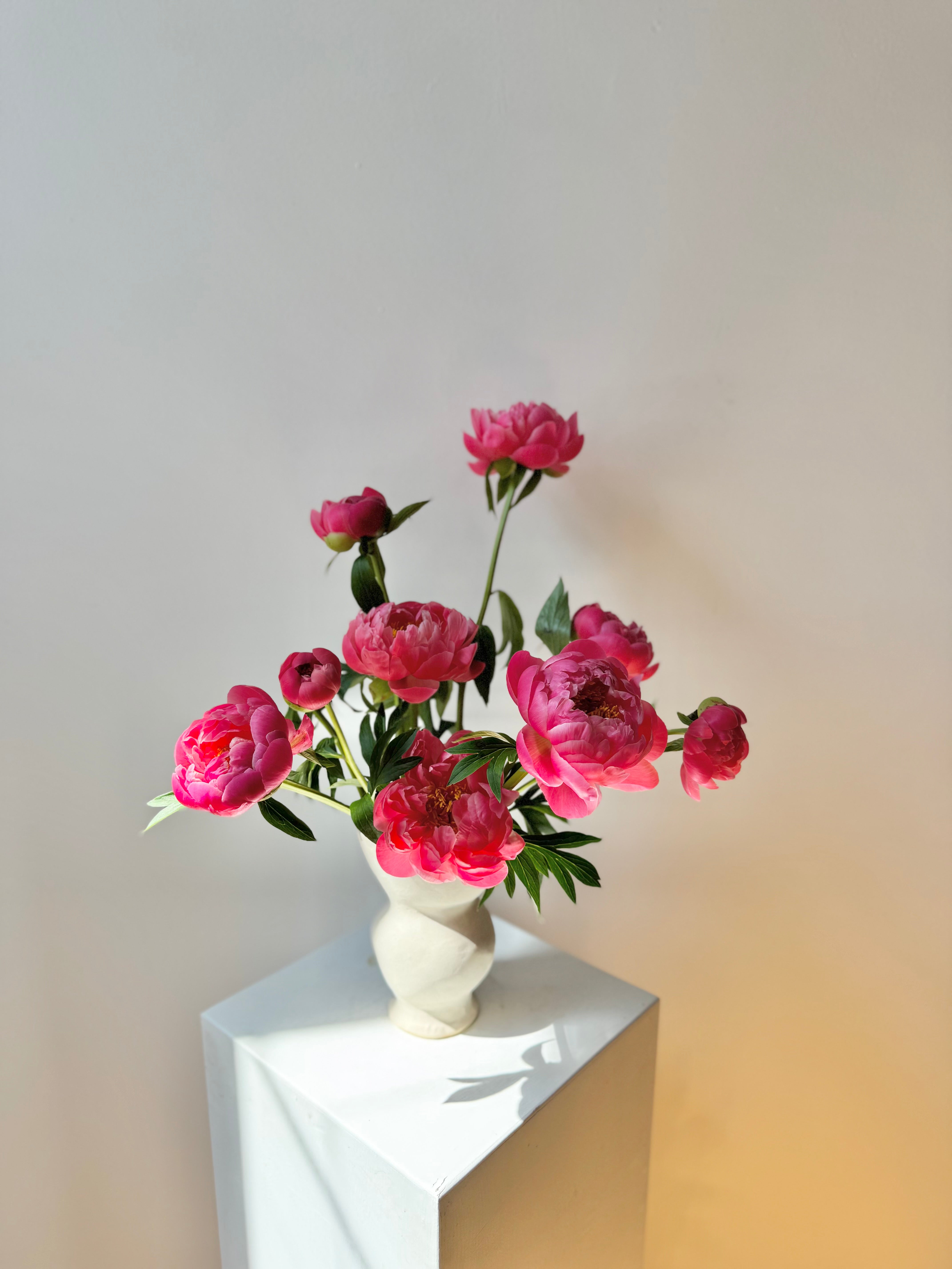Mother's Day Peonies · ANK Ceramics Stoneware Vase · Portland Delivery