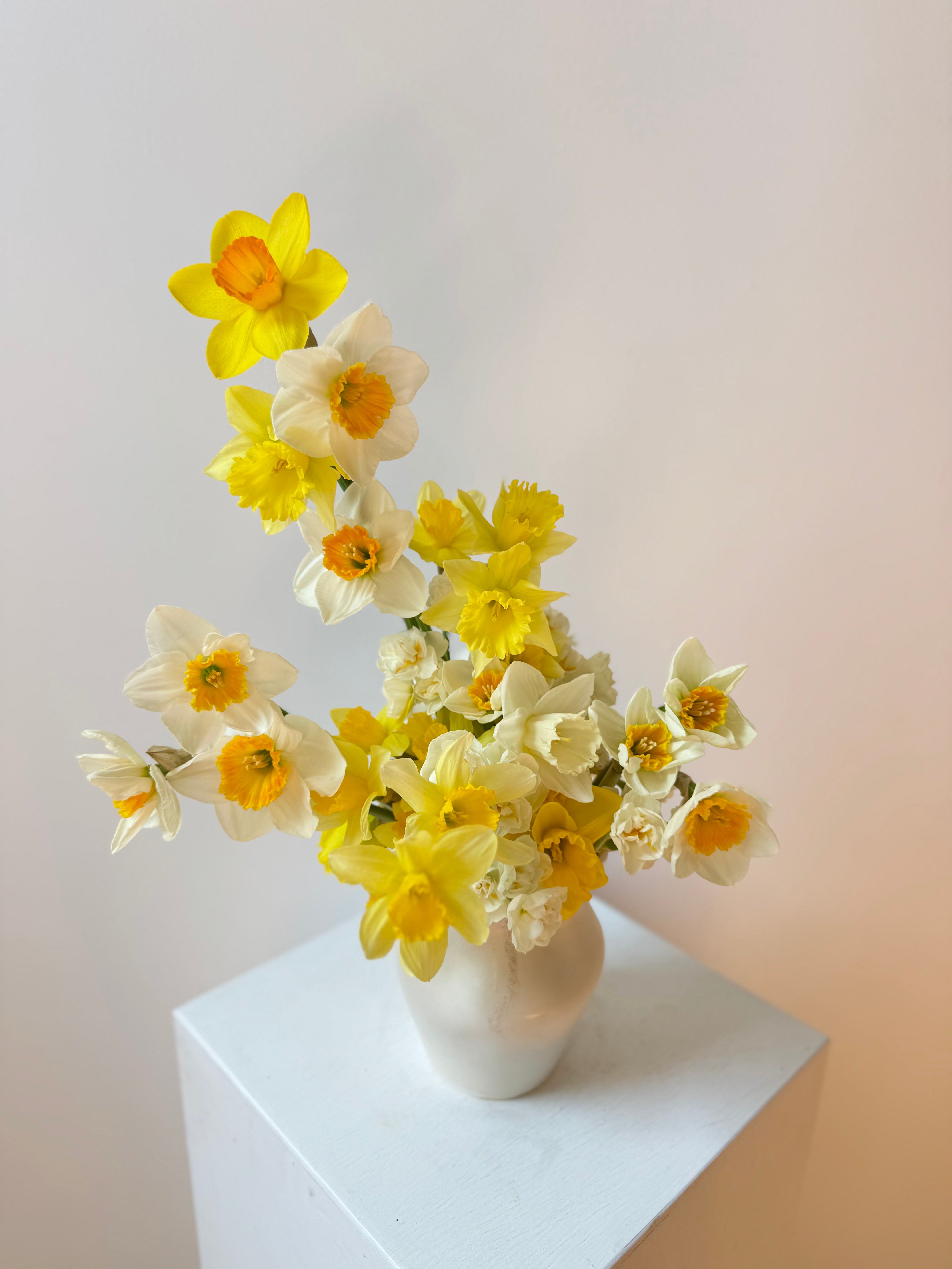 Mother's Day Daffodil Cloud Arrangement · Handmade Cee + She Ceramic Vase