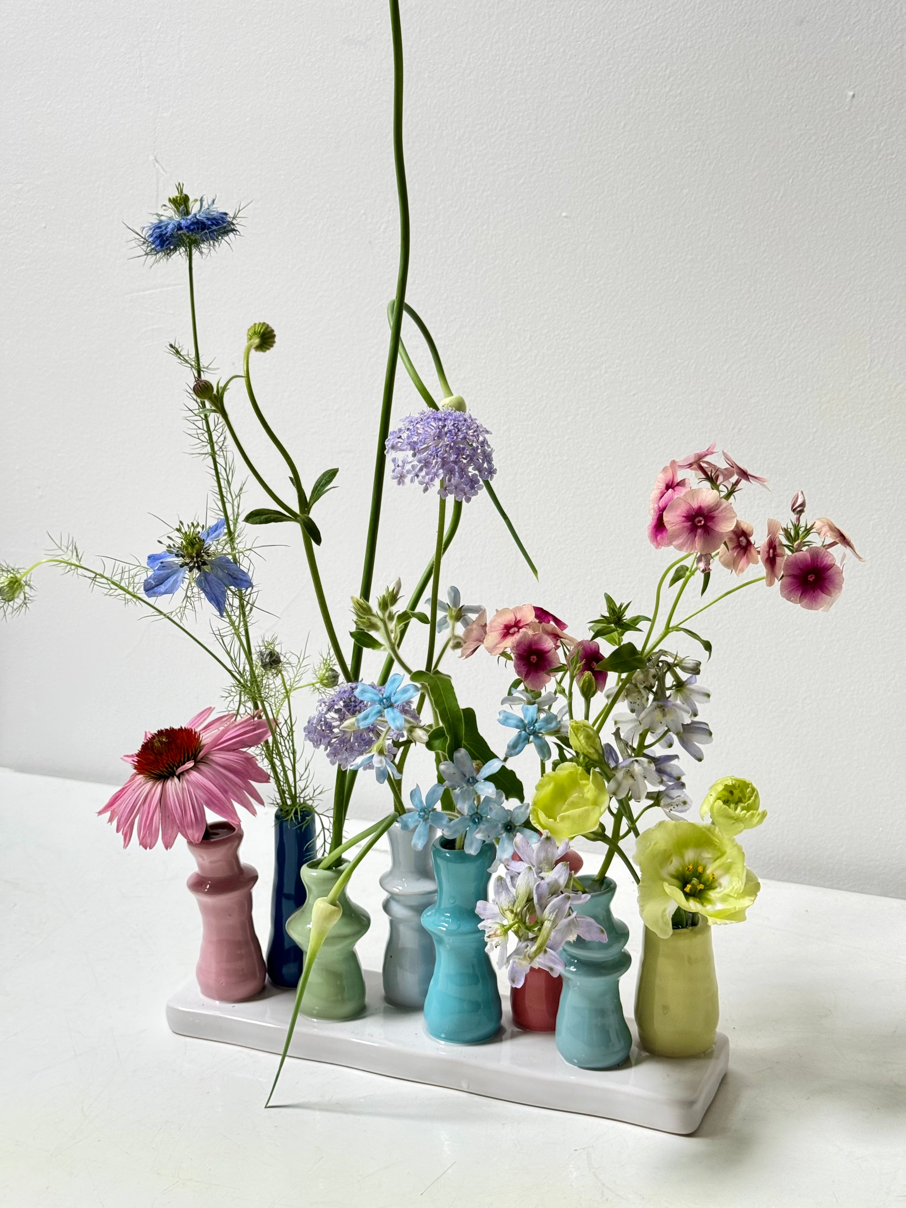 Colorful Bud Vase Arrangement ∙ Portland, Maine Flower Delivery