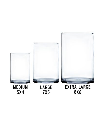 Fresh Flower Arrangement · Clear Glass Vase