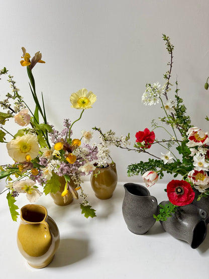 Flower Arrangement · Handmade Maine Ceramic Vase by Campfire Pottery