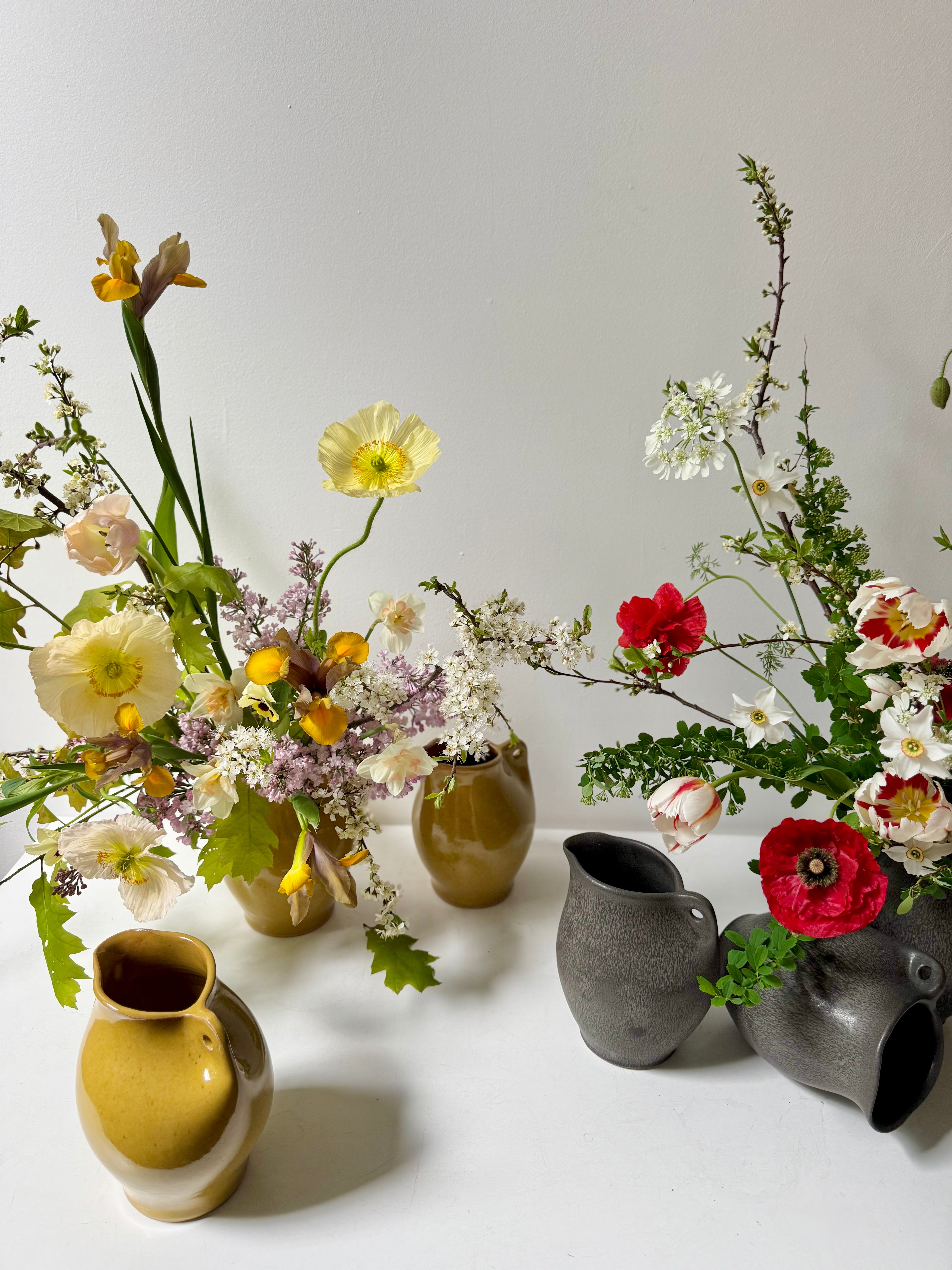 Flower Arrangement · Handmade Maine Ceramic Vase by Campfire Pottery