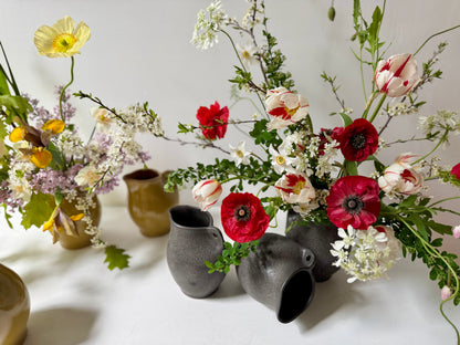 Flower Arrangement · Handmade Maine Ceramic Vase by Campfire Pottery
