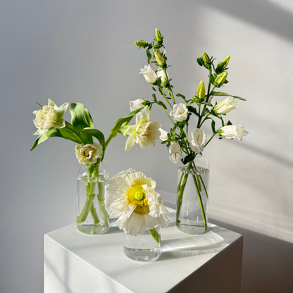 Maine wedding flowers in bud vases available for delivery in Portland