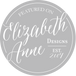 Circular logo with 'Elizabeth Anne Designs' text on a gray background