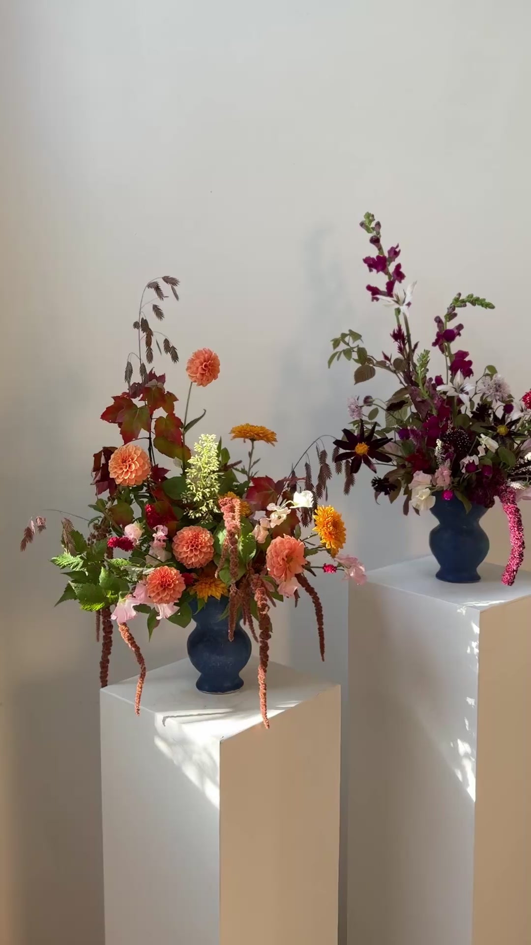 ANK Ceramics Stoneware Vase with Seasonal Flower Arrangement